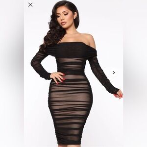 Fashion Nova Off-Shoulder Dress Size S